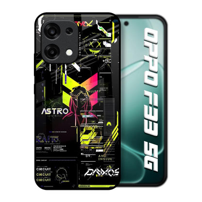 Astro Glitch Oppo F33 5G Glass Back Cover Online