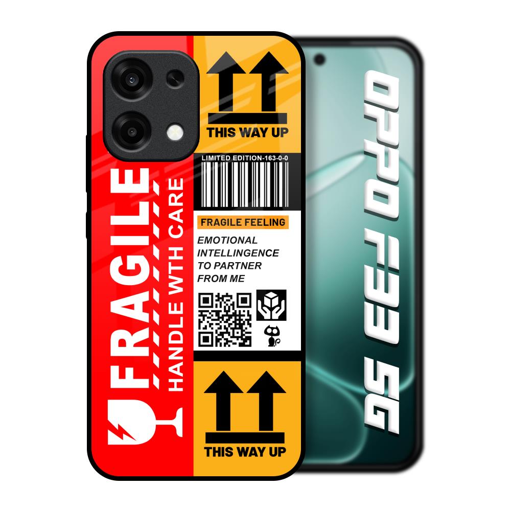 Handle With Care Oppo F33 5G Glass Back Cover Online