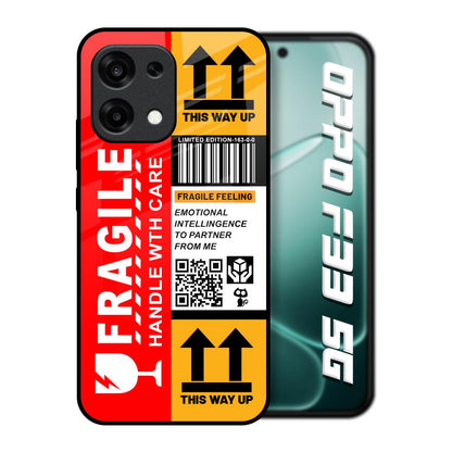 Handle With Care Oppo F33 5G Glass Back Cover Online