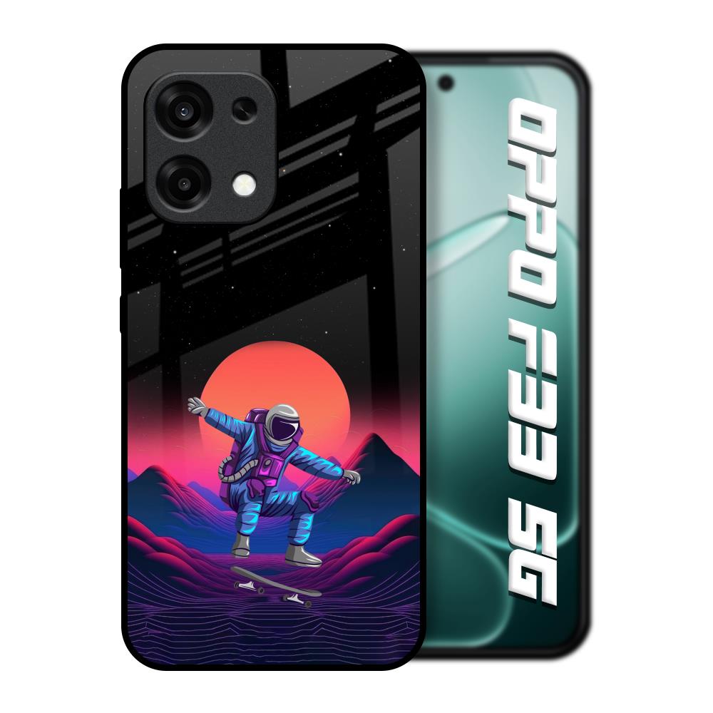 Retro Astronaut Oppo F33 5G Glass Back Cover Online