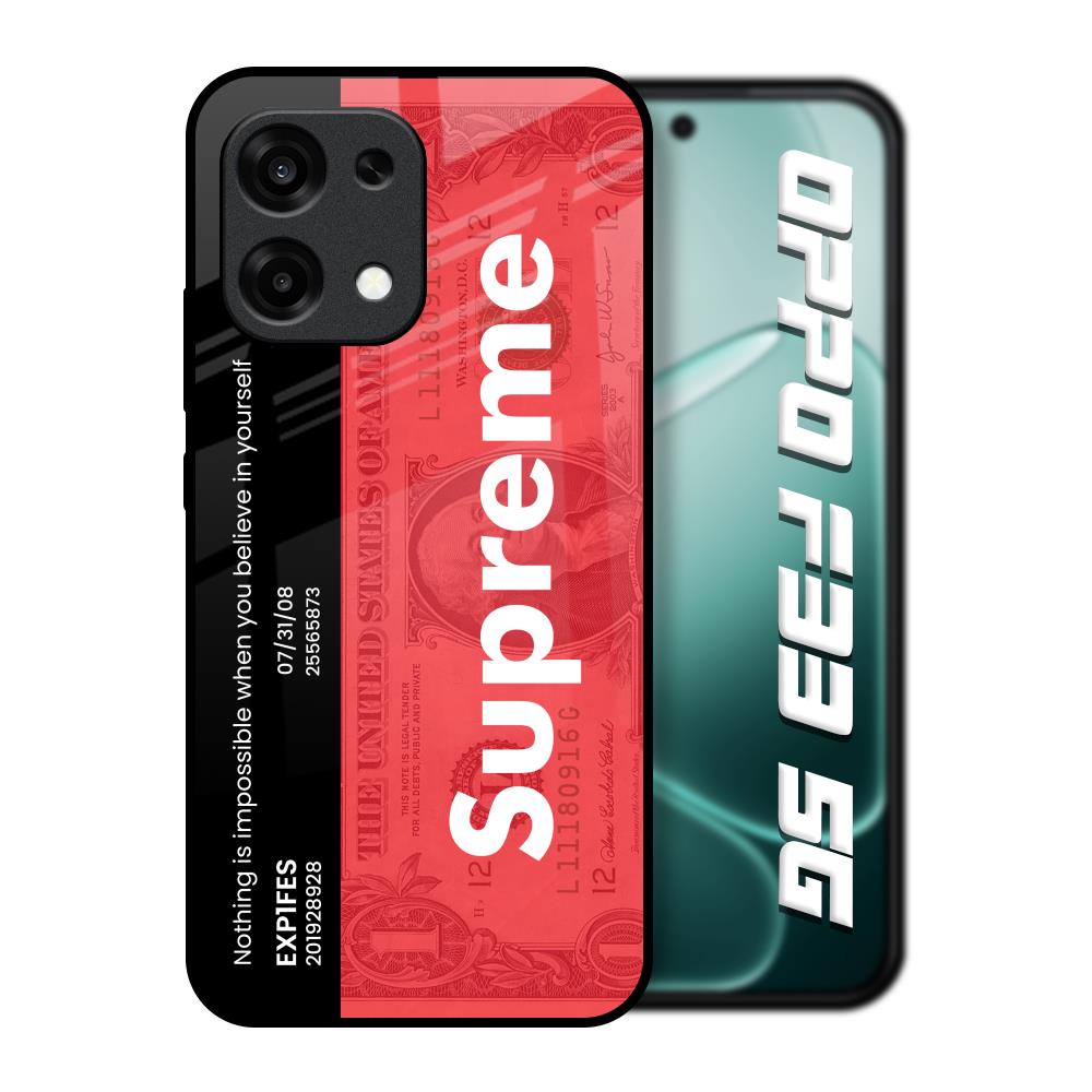 Supreme Ticket Oppo F33 5G Glass Back Cover Online