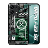 Green Camo Circuit Oppo F33 5G Glass Back Cover Online