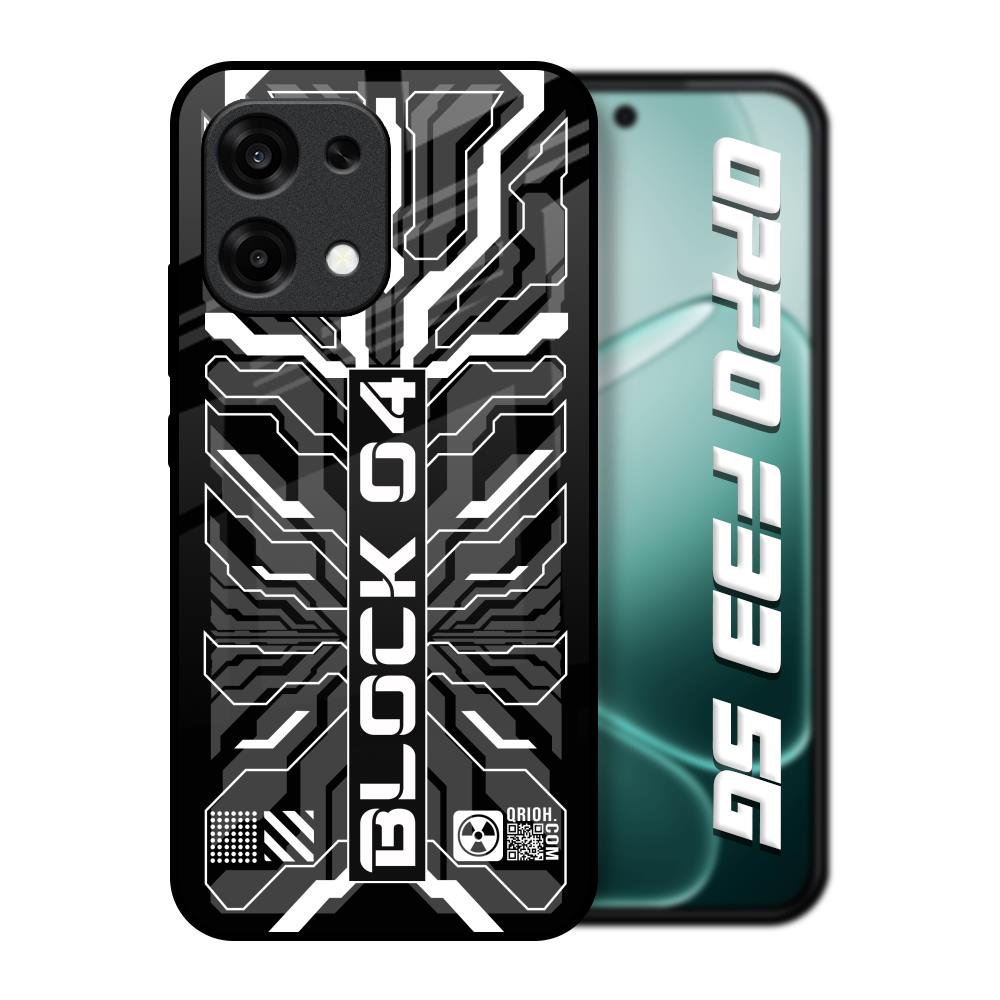 Monochrome Magic Oppo F33 5G Glass Back Cover Online