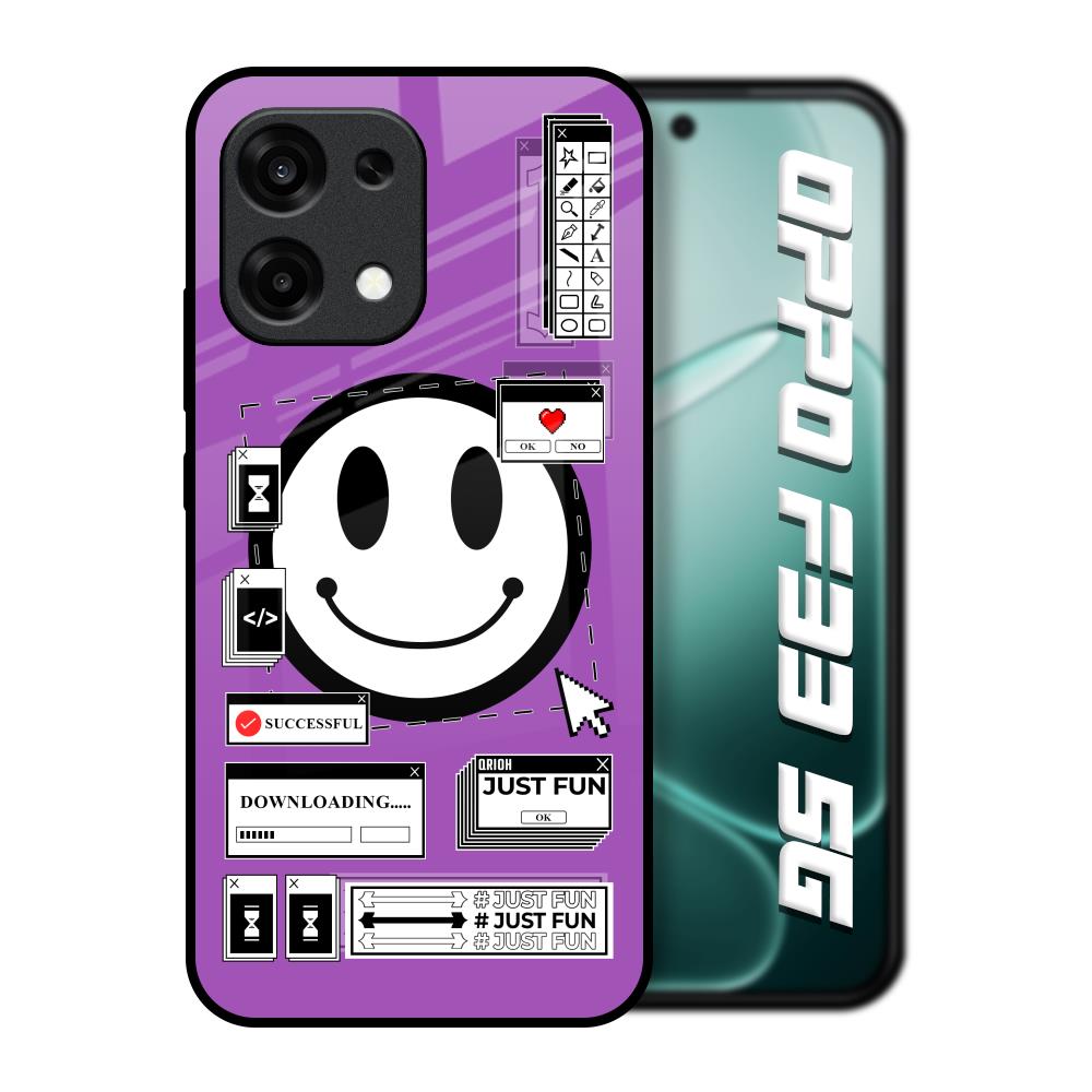 Code with Smile Oppo F33 5G Glass Back Cover Online