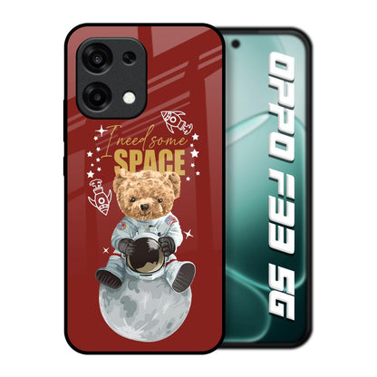 Astronaut Bear Oppo F33 5G Glass Back Cover Online