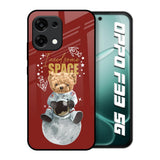 Astronaut Bear Oppo F33 5G Glass Back Cover Online
