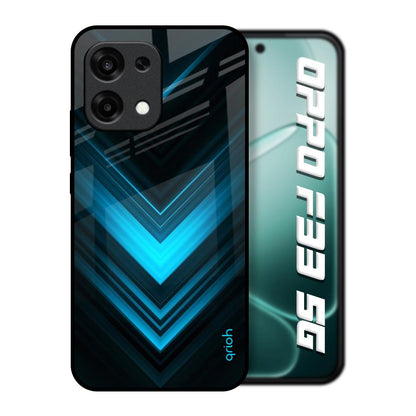 Vertical Blue Arrow Oppo F33 5G Glass Back Cover Online