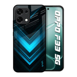 Vertical Blue Arrow Oppo F33 5G Glass Back Cover Online