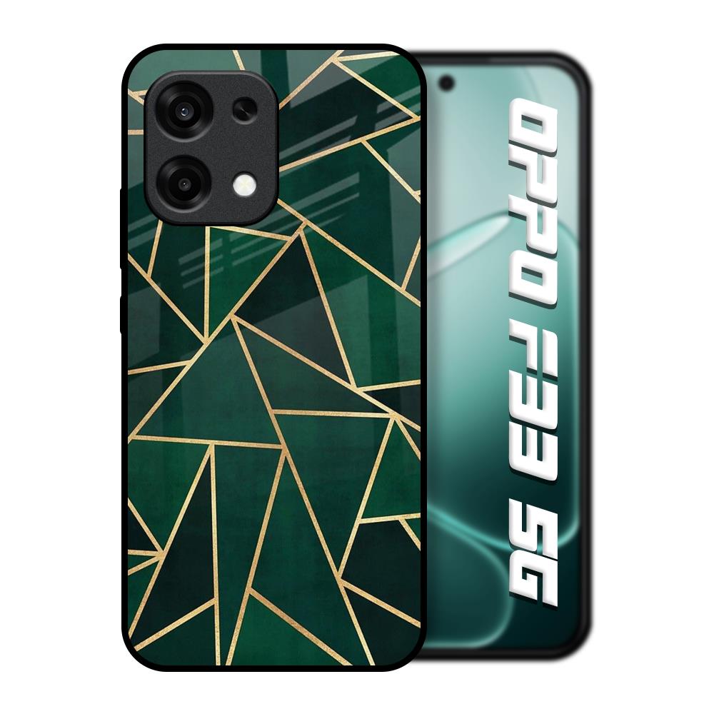 Abstract Green Oppo F33 5G Glass Back Cover Online