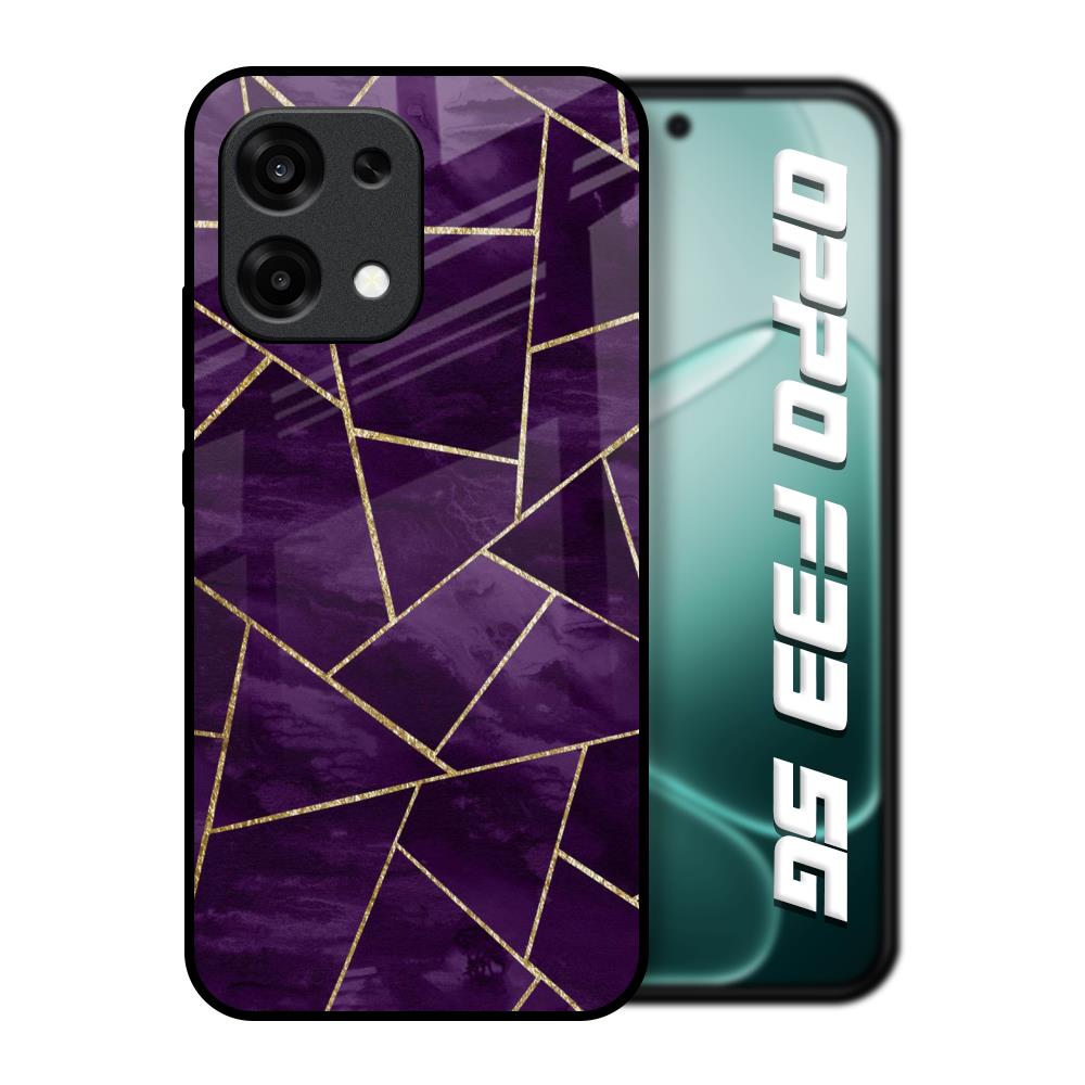 Geometric Purple Oppo F33 5G Glass Back Cover Online