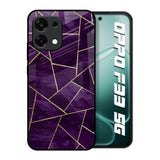 Geometric Purple Oppo F33 5G Glass Back Cover Online