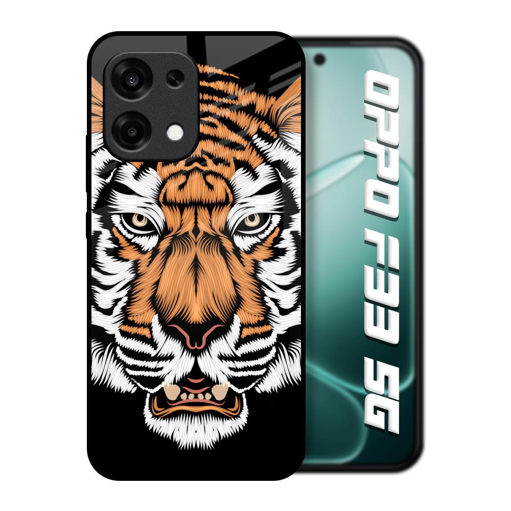Angry Tiger Oppo F33 5G Glass Back Cover Online
