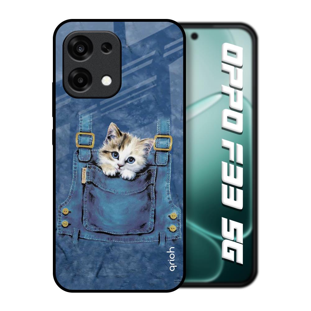 Kitty In Pocket Oppo F33 5G Glass Back Cover Online