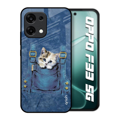 Kitty In Pocket Oppo F33 5G Glass Back Cover Online