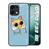 Adorable Cute Kitty Oppo F33 5G Glass Back Cover Online