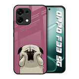 Funny Pug Face Oppo F33 5G Glass Back Cover Online