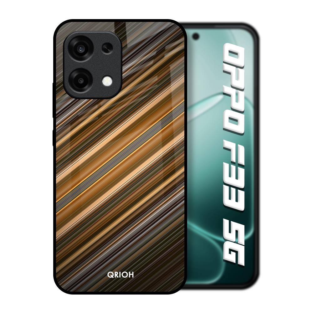 Diagonal Slash Pattern Oppo F33 5G Glass Back Cover Online