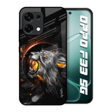 Aggressive Lion Oppo F33 5G Glass Back Cover Online