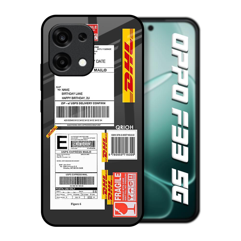 Cool Barcode Label Oppo F33 5G Glass Back Cover Online