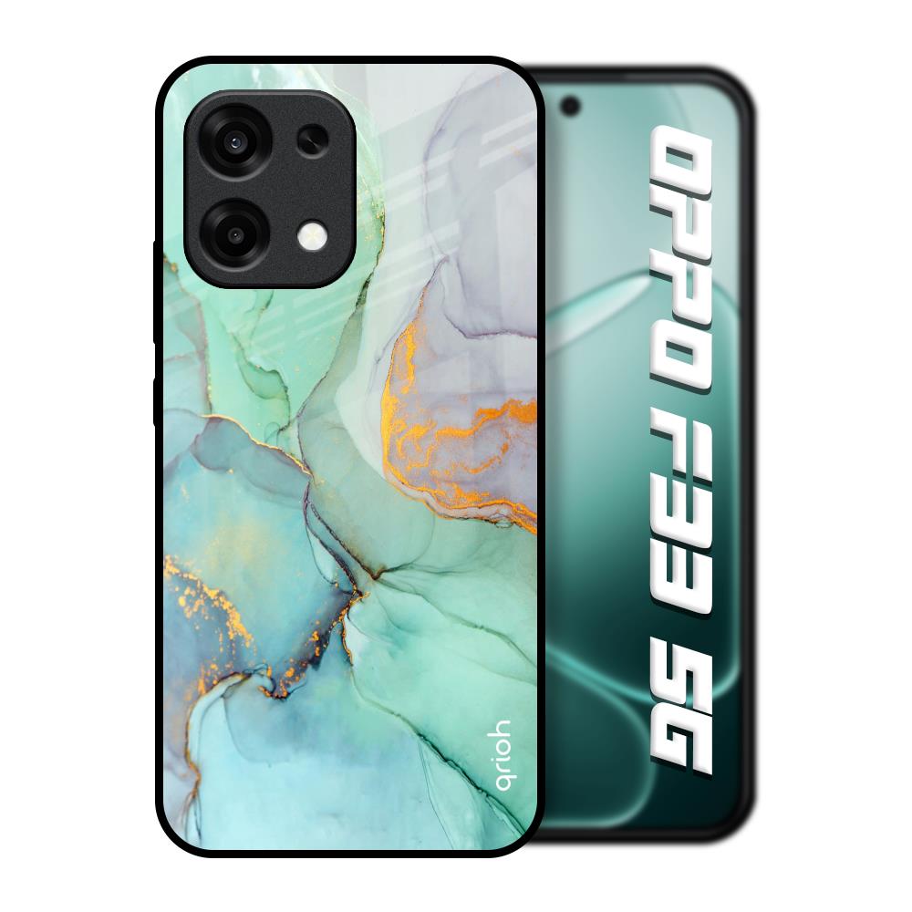 Green Marble Oppo F33 5G Glass Back Cover Online