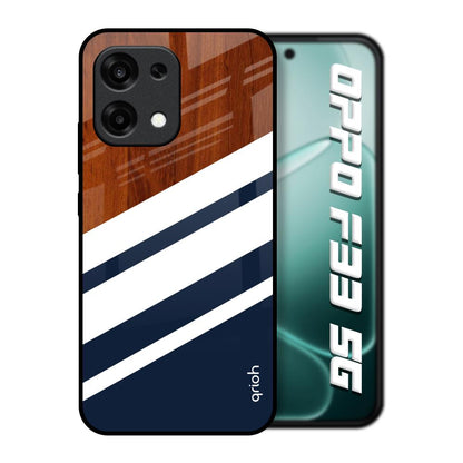 Bold Stripes Oppo F33 5G Glass Back Cover Online