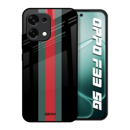 Vertical Stripes Oppo F33 5G Glass Back Cover Online