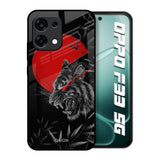 Red Moon Tiger Oppo F33 5G Glass Back Cover Online