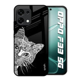 Kitten Mandala Oppo F33 5G Glass Back Cover Online