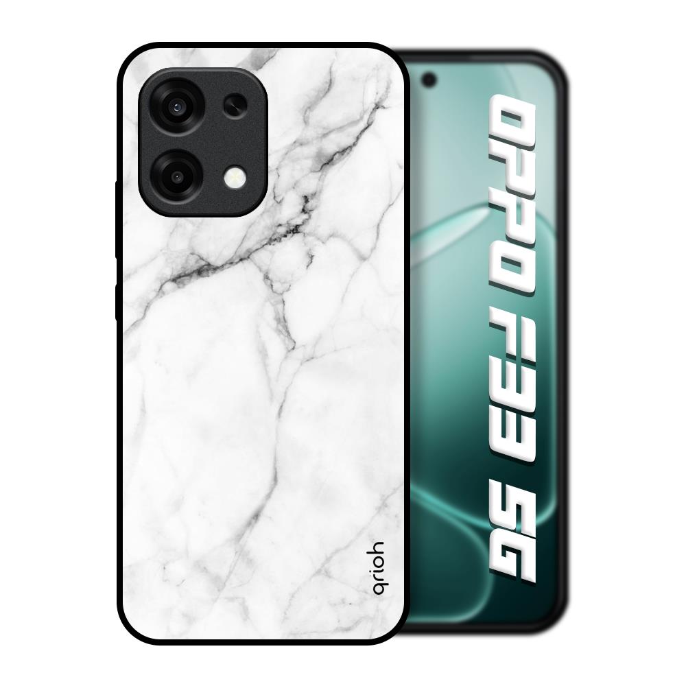 Modern White Marble Oppo F33 5G Glass Back Cover Online