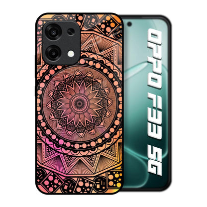 Floral Mandala Oppo F33 5G Glass Back Cover Online
