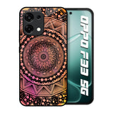 Floral Mandala Oppo F33 5G Glass Back Cover Online