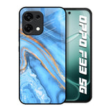 Vibrant Blue Marble Oppo F33 5G Glass Back Cover Online