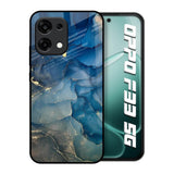 Blue Cool Marble Oppo F33 5G Glass Back Cover Online