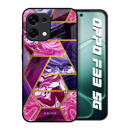 Electroplated Geometric Marble Oppo F33 5G Glass Back Cover Online
