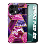 Electroplated Geometric Marble Oppo F33 5G Glass Back Cover Online