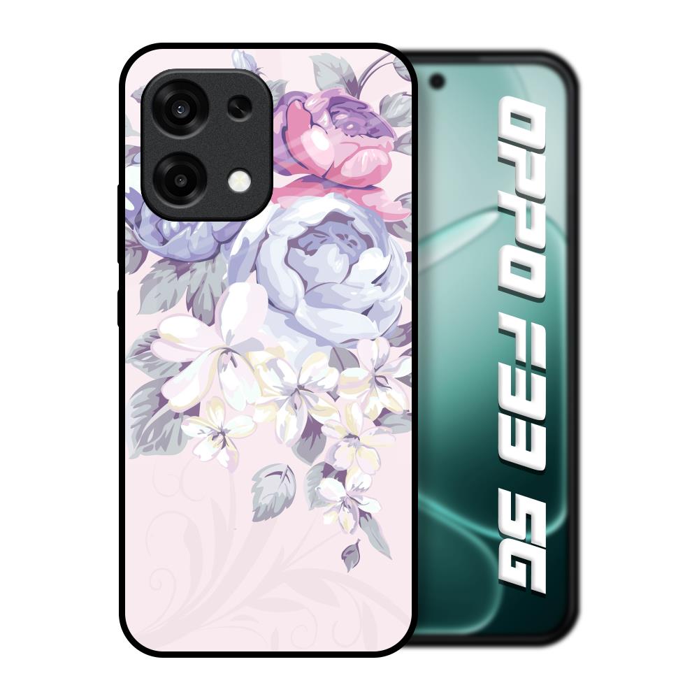 Elegant Floral Oppo F33 5G Glass Back Cover Online