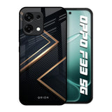 Sleek Golden & Navy Oppo F33 5G Glass Back Cover Online