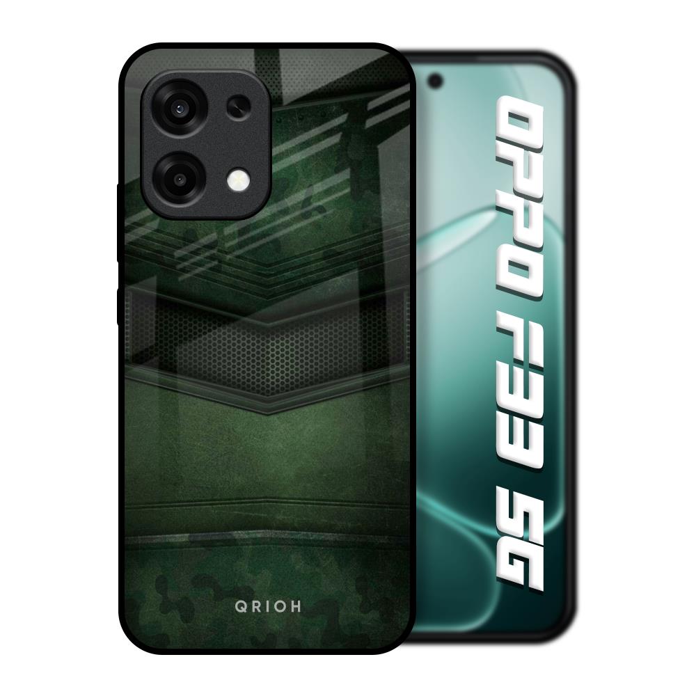 Green Leather Oppo F33 5G Glass Back Cover Online