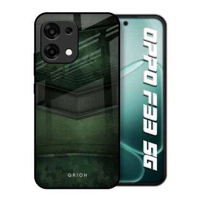 Green Leather Oppo F33 5G Glass Back Cover Online