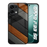 Tri Color Wood Oppo F33 5G Glass Back Cover Online