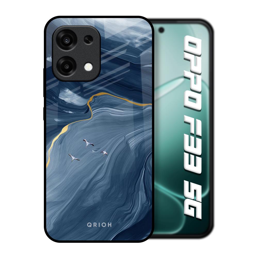 Deep Ocean Marble Oppo F33 5G Glass Back Cover Online