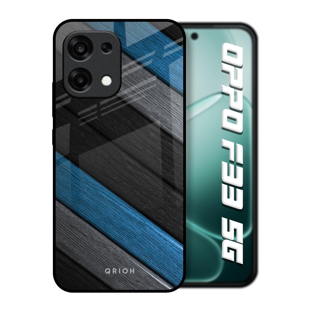 Multicolor Wooden Effect Oppo F33 5G Glass Back Cover Online