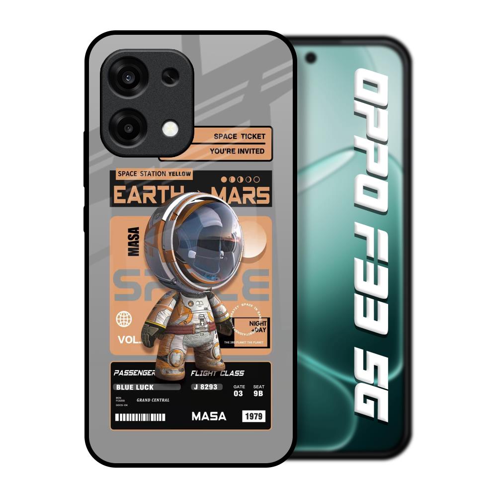 Space Ticket Oppo F33 5G Glass Back Cover Online