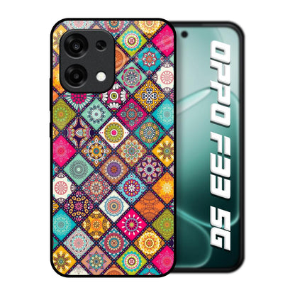 Multicolor Mandala Oppo F33 5G Glass Back Cover Online