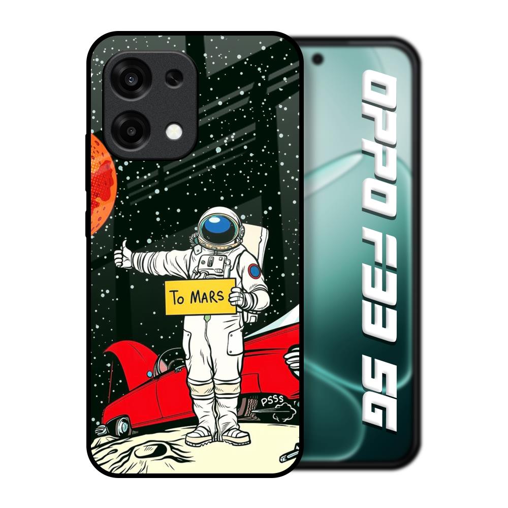 Astronaut on Mars Oppo F33 5G Glass Back Cover Online