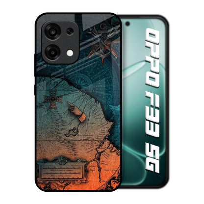 Geographical Map Oppo F33 5G Glass Back Cover Online