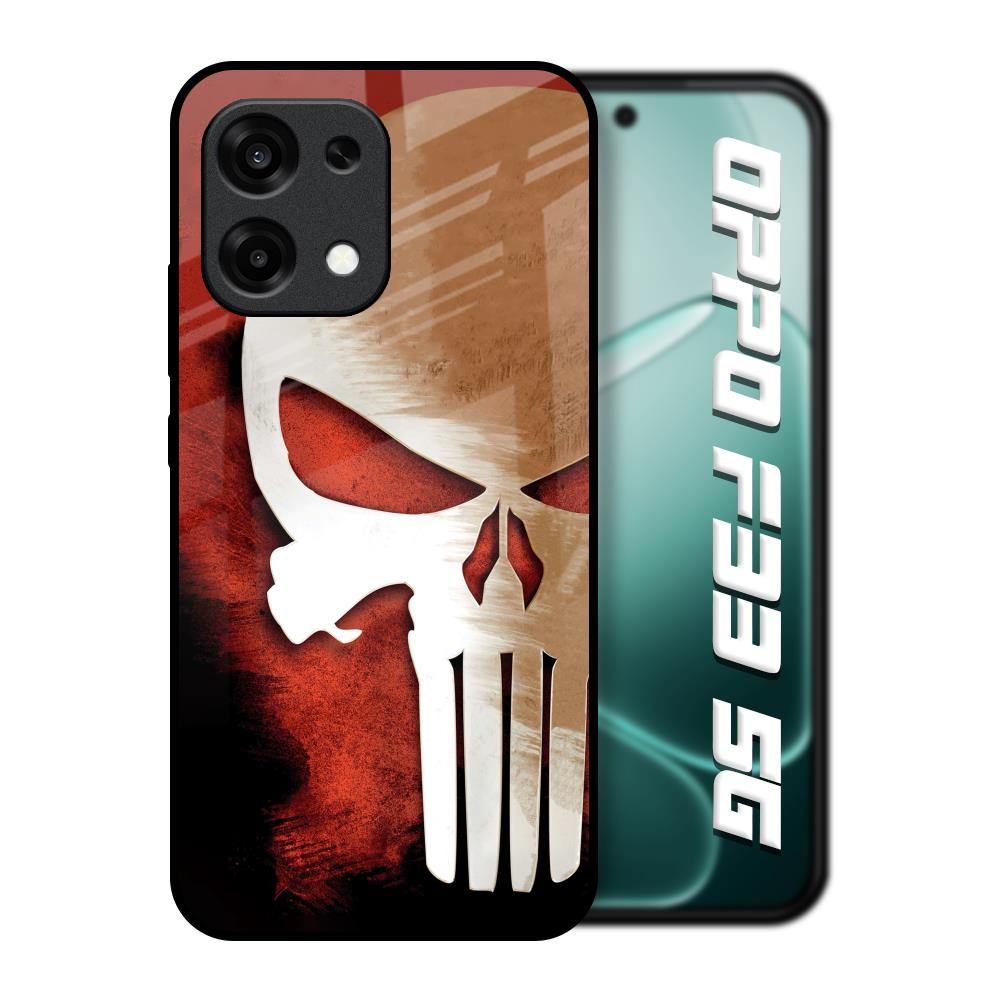 Red Skull Oppo F33 5G Glass Back Cover Online