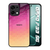 Geometric Pink Diamond Oppo F33 5G Glass Back Cover Online