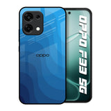 Blue Wave Abstract Oppo F33 5G Glass Back Cover Online