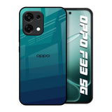 Green Triangle Pattern Oppo F33 5G Glass Back Cover Online